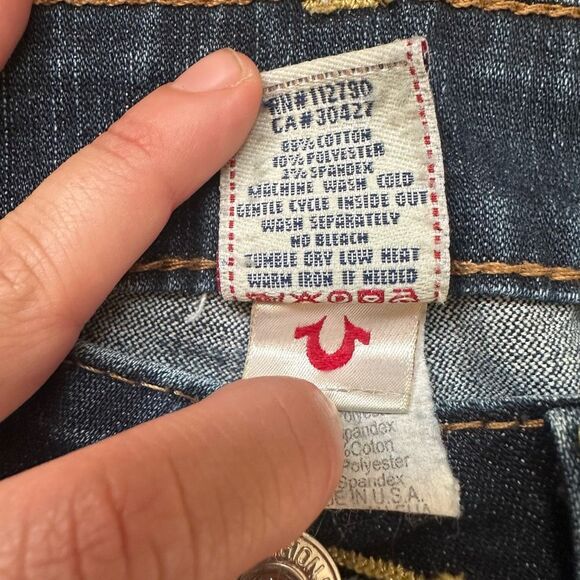 True Religion Bootcut Jeans – Women’s Size 27, Made in USA, Dark Wash - Picture 8 of 10